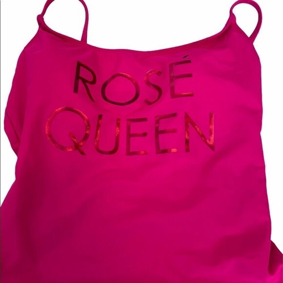 NWOT Hot Pink One Piece Graphic Bathing Suit M - Picture 3 of 7